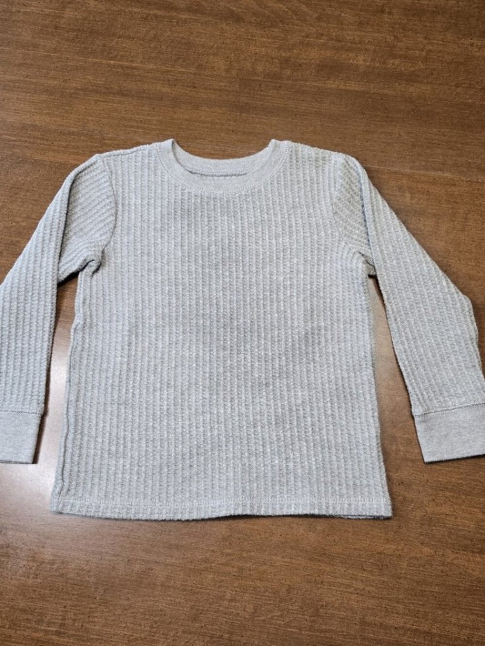 *SALE* Garanimals 4T Gray Waffle Knit Thermal Long Sleeve Crew Neck Pullover